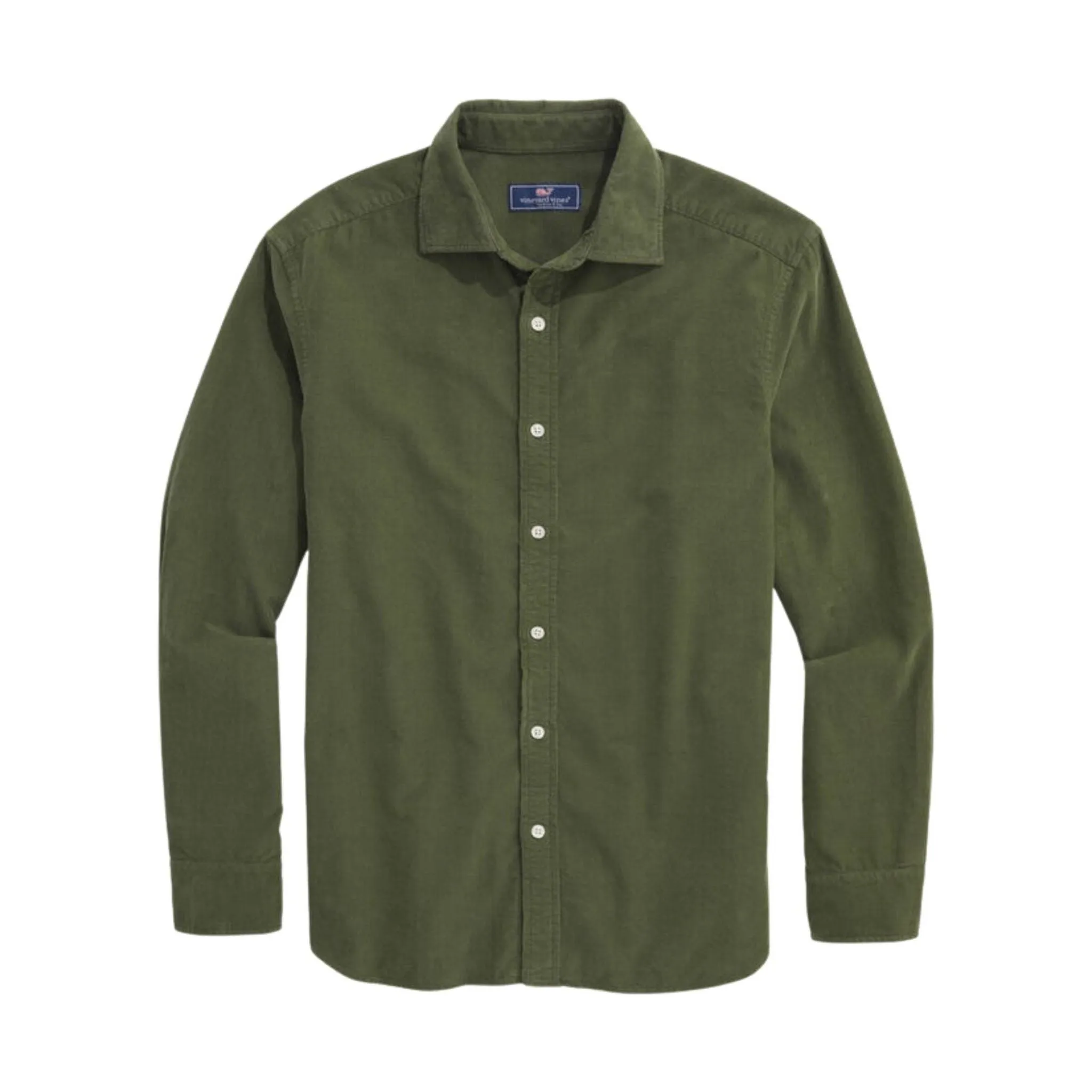 Vineyard Vines Men's Corduroy Spread Collar Shirt - Cypress