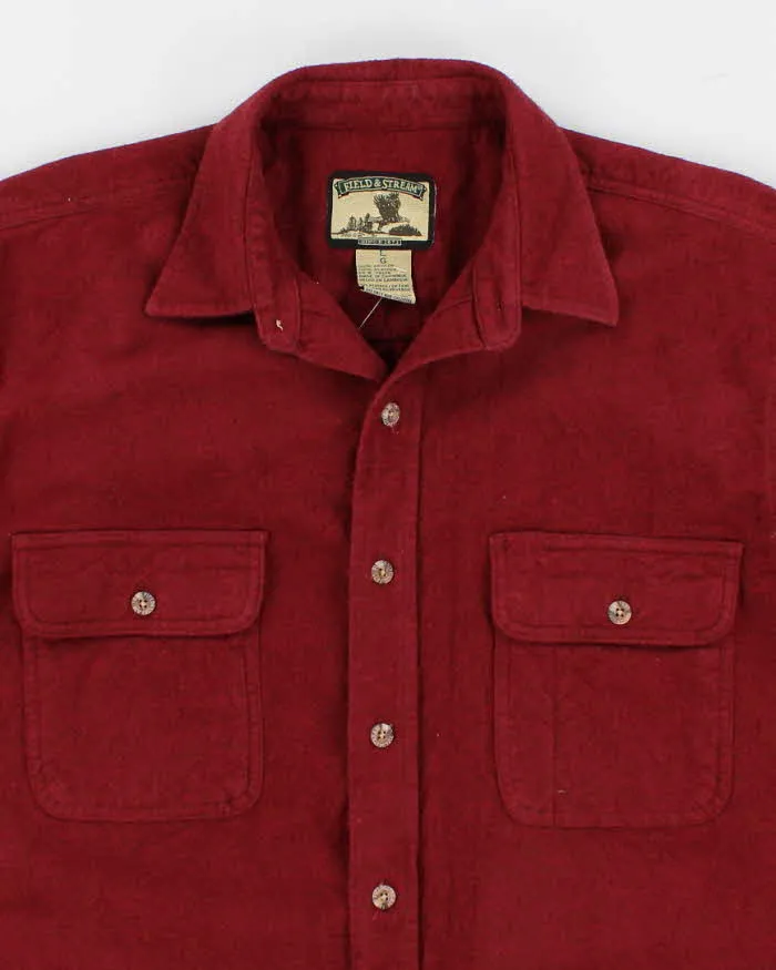 Vintage 90s Field And Stream Red Flannel Shirt - L