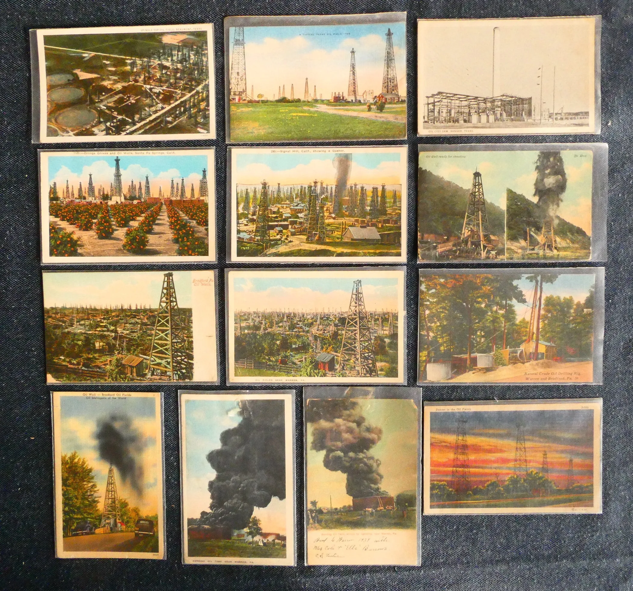 Vintage Oil Field Postcards - Lot of 13