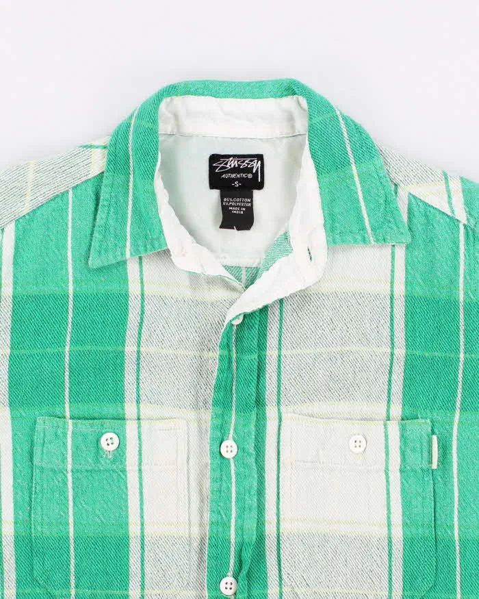 Vintage Stussy Green Flannel Shirt - S