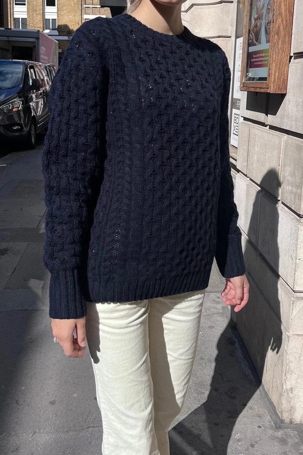 Winona Heavy Wool Cable Knit Sweater