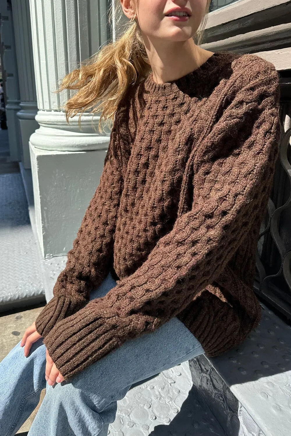 Winona Heavy Wool Cable Knit Sweater