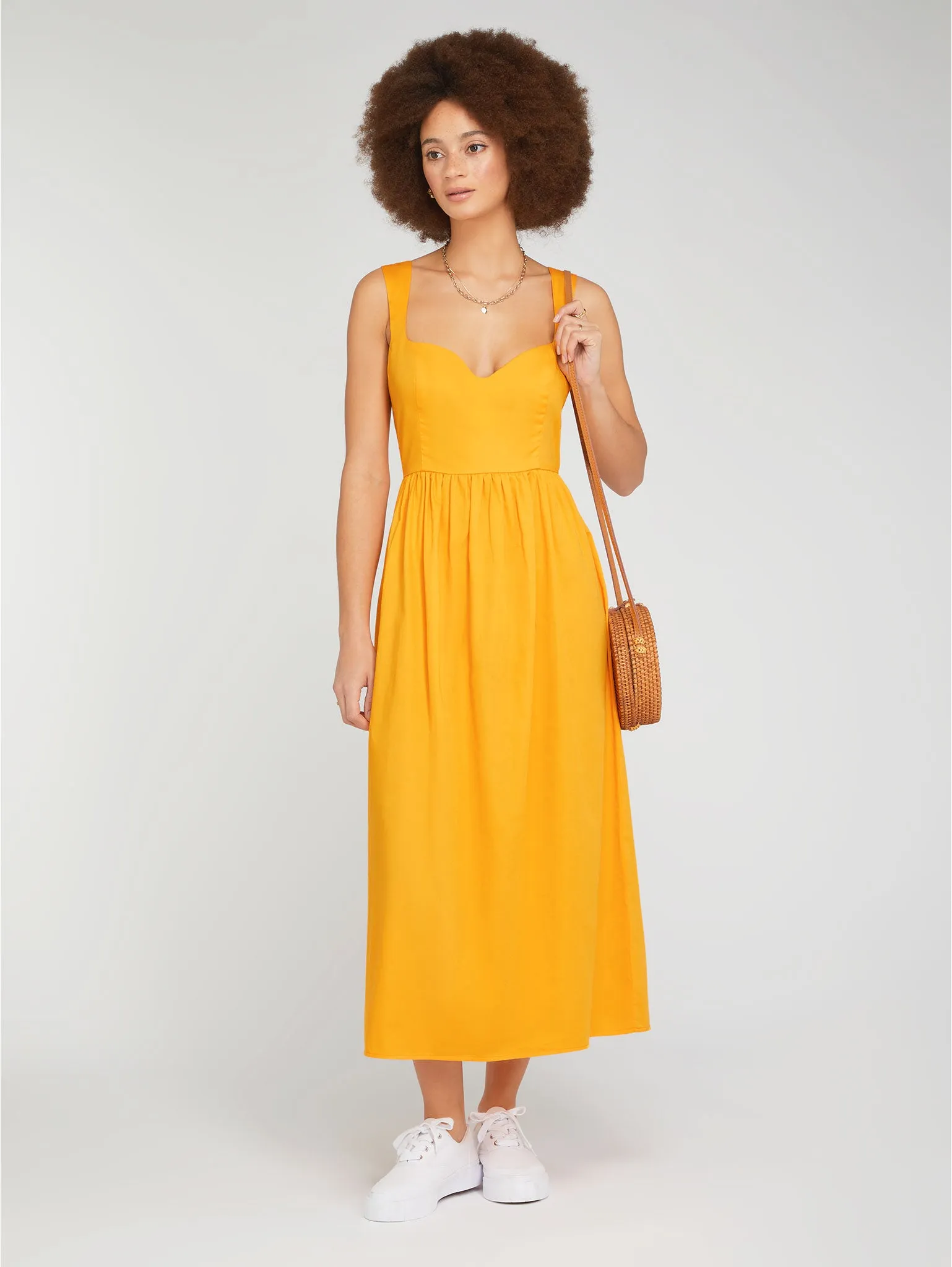 Winslow Midi Dress in Orange