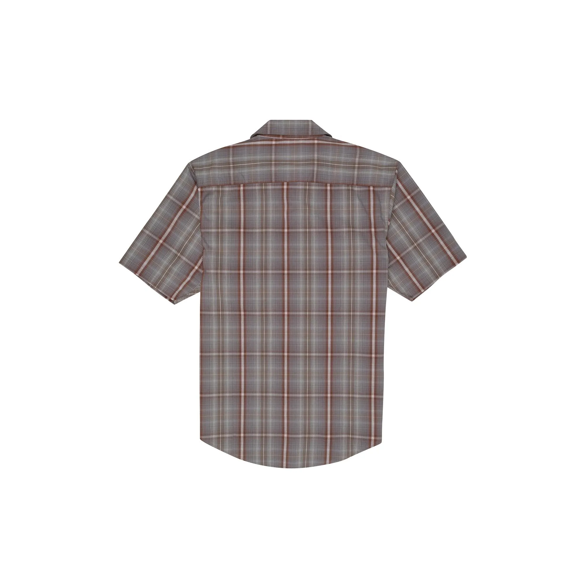 Wolverine Fuse Stretch Short Sleeve Plaid Shirt Greystone Plaid