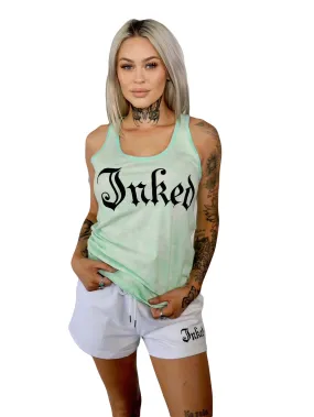 Women's Inked Logo Minty Wash Tank