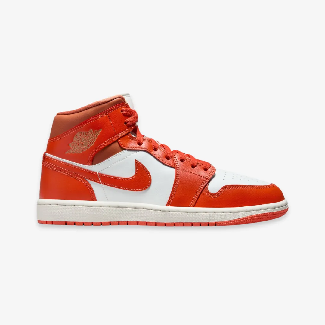 womens jordan 1 mid (summit white/cosmic clay)