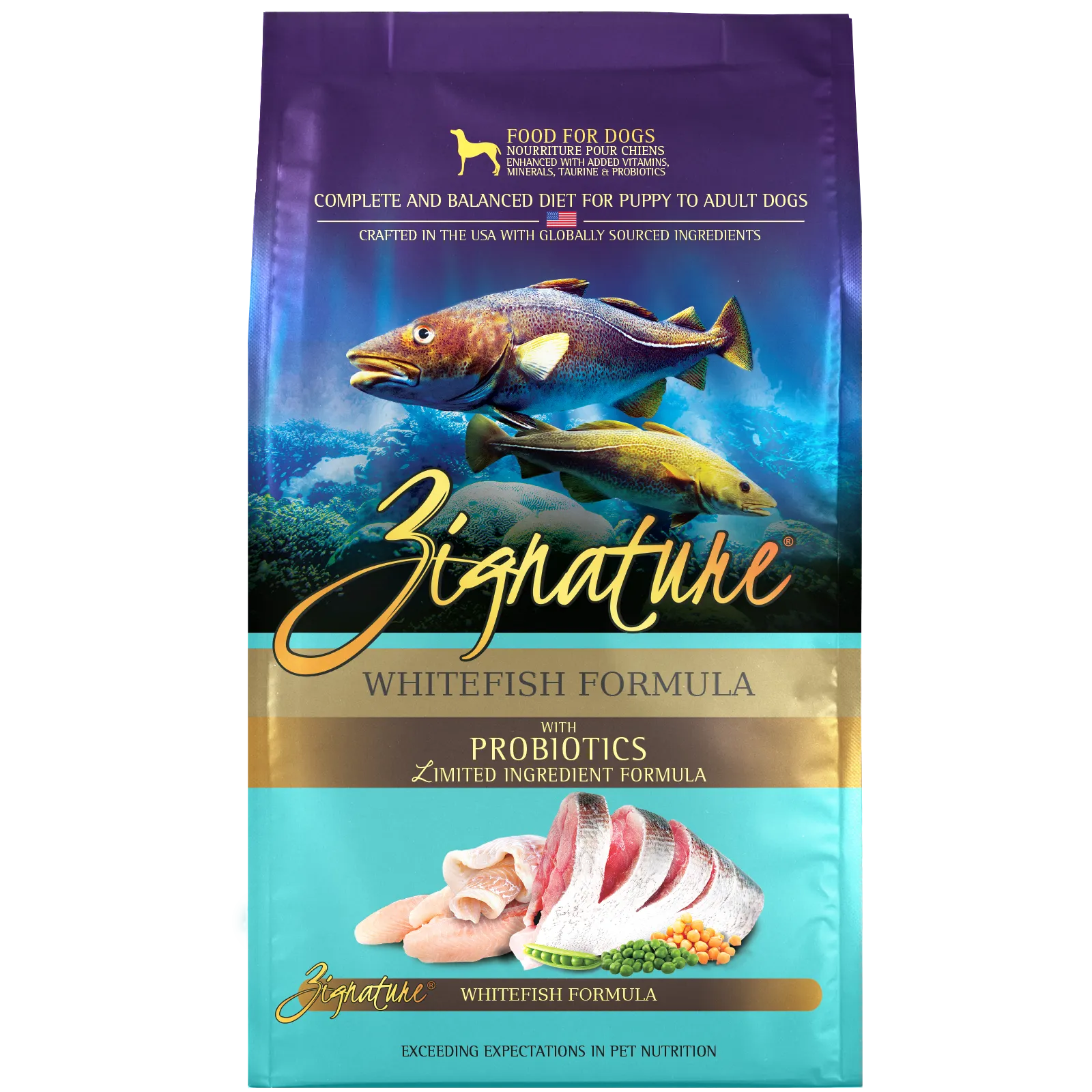 Zignature Whitefish Formula Dry Dog Food, 12.5lb