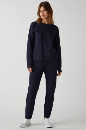 ZUMA ORGANIC FLEECE SWEATPANT (NAVY) - VELVET